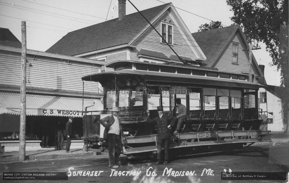 Postcard: Somerset Traction Co., Madison, Maine